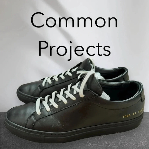 Common Projects Original Achilles Low 1528 Black Size 41 - Picture 1 of 12